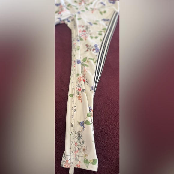 Athleta Contender 7/8 Tight Leggings Blossom Floral Side Stripe Size Small - Picture 7 of 13